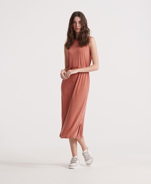 Superdry Desert Drawstring Midi Női Ruhák Barna | AZNVC0167